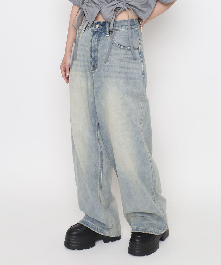 バギーデニムパンツ