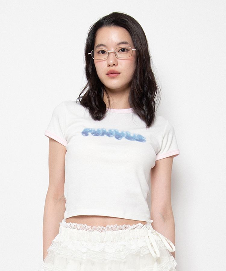 PUNYUSロゴピチリンガーTシャツ