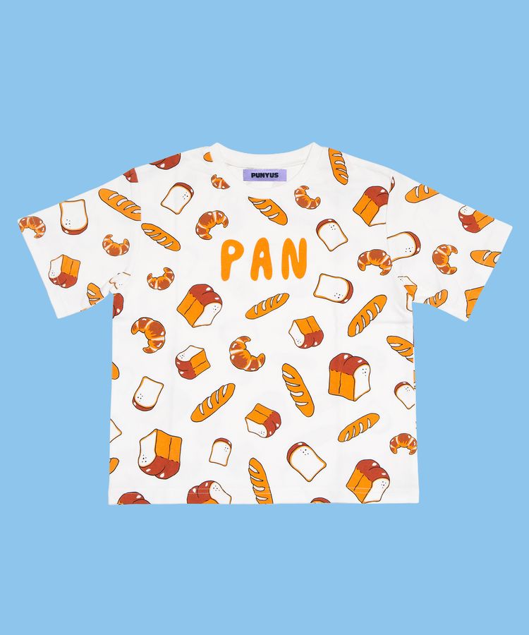 キッズフード総柄Tシャツ