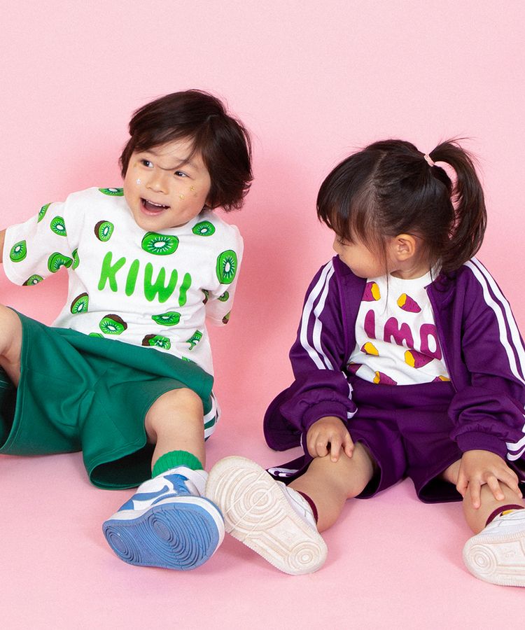 キッズフードジャージショートパンツ