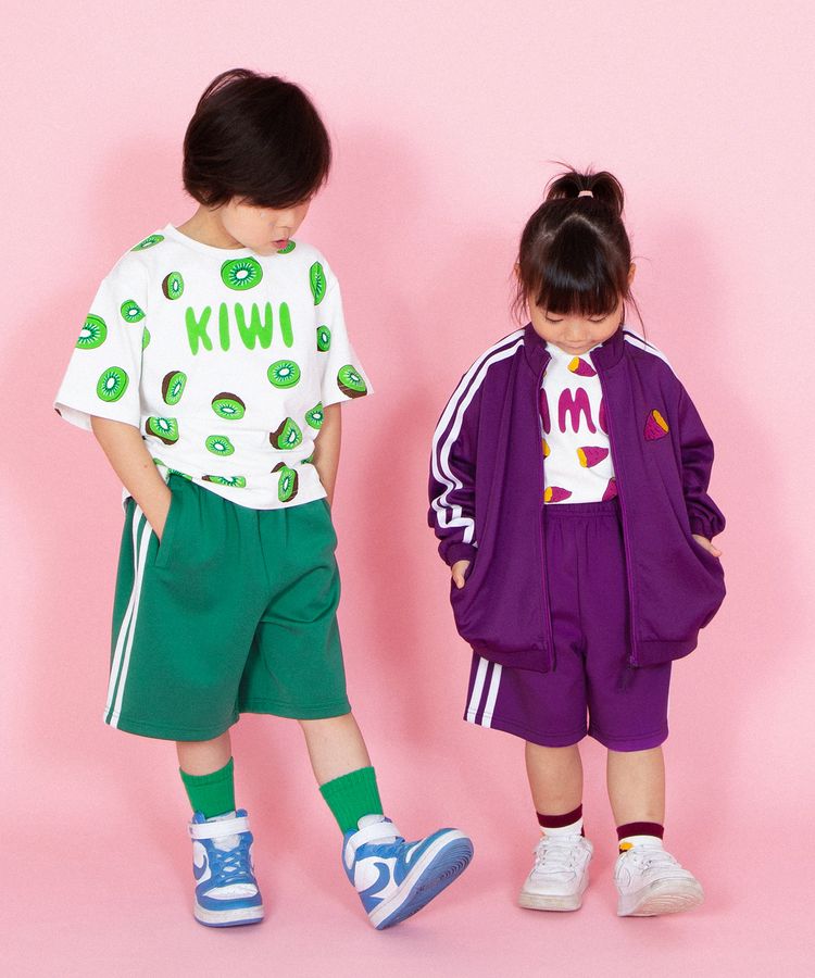 キッズフードジャージショートパンツ