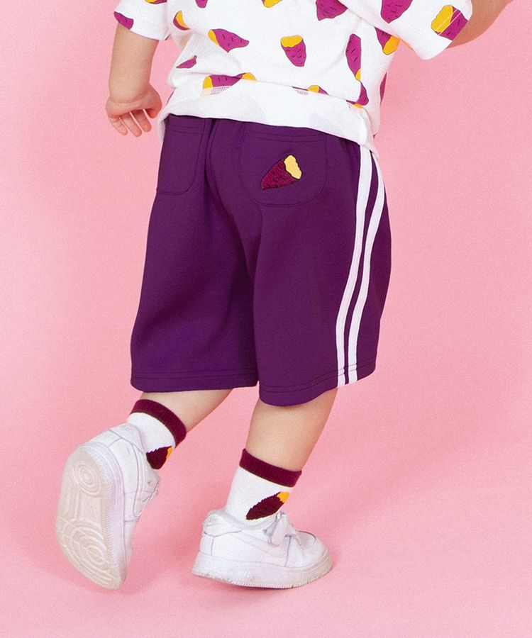 キッズフードジャージショートパンツ