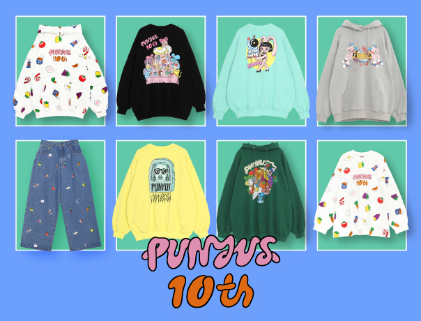 【コメント者】2点分PUNYUS 10th トレーナー PUNYUS トレーナー スウェット 十週年ビッグスウェット