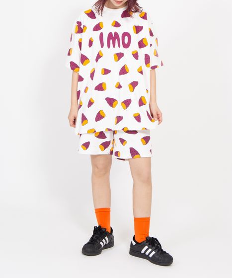 新サイズ】フード総柄スウェットショートパンツ[商品：PN16AW-077-8-15