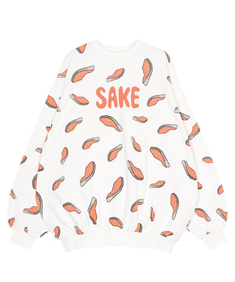 フード総柄スウェット(SAKE BUDO)[商品：PN17AW-075-6R