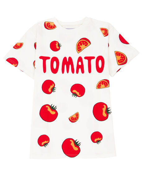 PUNYUSTシャツ フード総柄Tシャツ（TOMATO KIWI RENNYU）[商品：PN18AW-019-5R