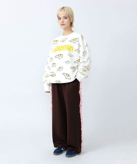 新サイズ】目玉焼き総柄スウェット[商品：PN18SS-001-6-15] - PUNYUS