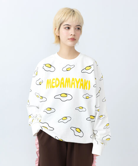 新サイズ】目玉焼き総柄スウェット[商品：PN18SS-001-6-15] - PUNYUS