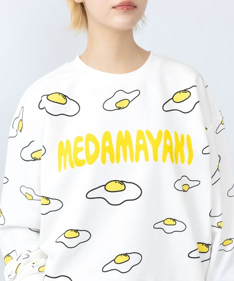 新サイズ】目玉焼き総柄スウェット[商品：PN18SS-001-6-15] - PUNYUS