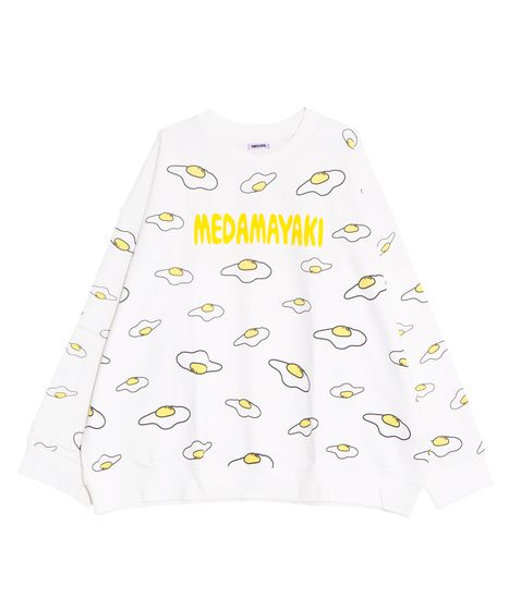 新サイズ】目玉焼き総柄スウェット[商品：PN18SS-001-6-15] - PUNYUS