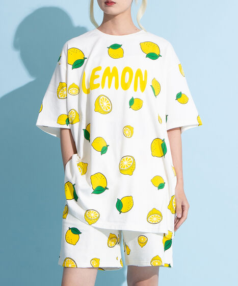 King & Prince - れもん フード総柄Tシャツ(LEMON NINJIN EDAMAME)[商品：PN18SS-099-5R