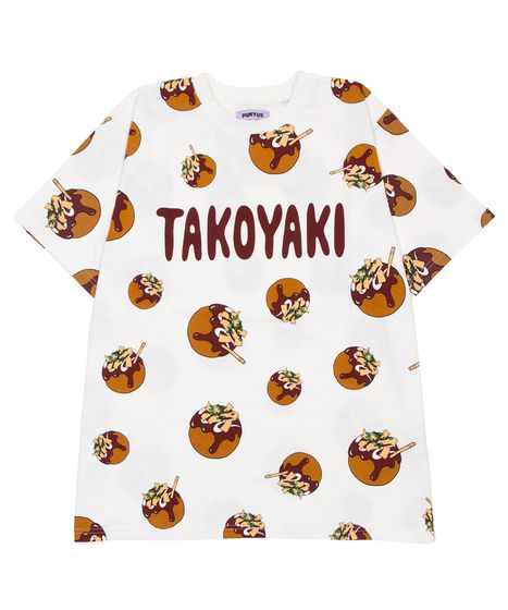 新サイズ】たこ焼き総柄Tシャツ[商品：PN19AW-001-15] - PUNYUS Online