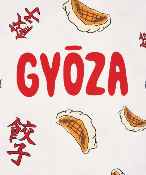 フード総柄Tシャツ（GYOZA SABAKAN）[商品：PN19AW-104R