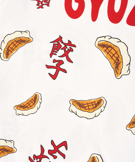 フード総柄Tシャツ（GYOZA SABAKAN）[商品：PN19AW-104R