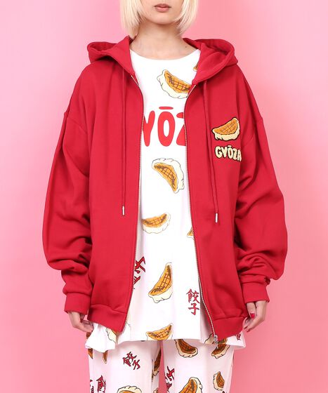 フード総柄Tシャツ（GYOZA SABAKAN）[商品：PN19AW-104R