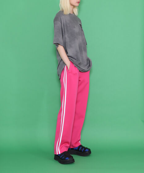 raspberrypie newjeans 着用 ジャージ パンツ プリーツ 最