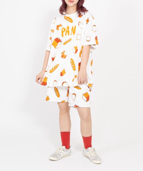 ナ*ト様 新品 EVISU エヴィス スウェット ショートパンツ ホワイト M 新サイズ】フード総柄スウェットショートパンツ[商品：PN20AW-050-2-15