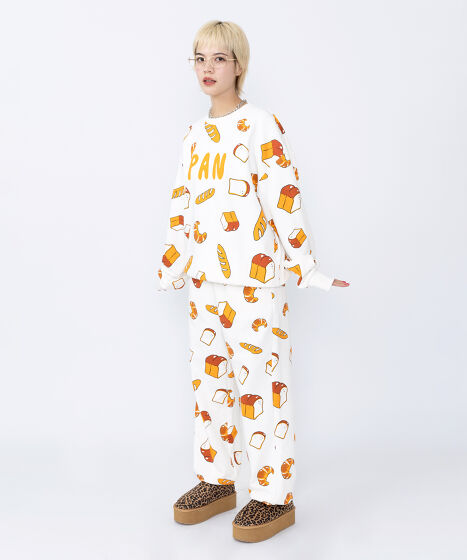 新サイズ】フード総柄スウェットパンツ[商品：PN20AW-050-4-15