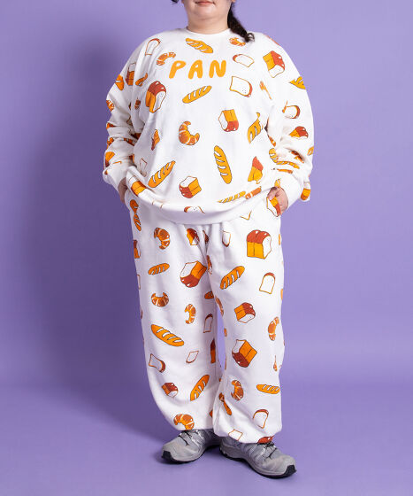 新サイズ】フード総柄スウェットパンツ[商品：PN20AW-050-4-15