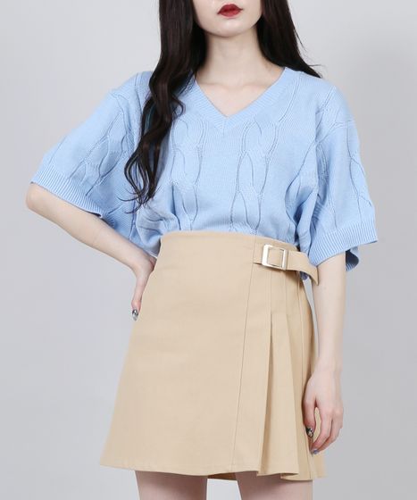 サイドプリーツミニスカート[商品：PN21SS-045] - PUNYUS Online Store  