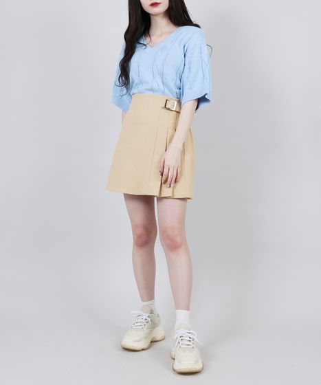 サイドプリーツミニスカート[商品：PN21SS-045] - PUNYUS Online Store  