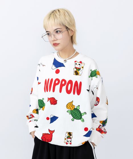 新サイズ】NIPPON総柄スウェット[商品：PN20SS-050-15] - PUNYUS