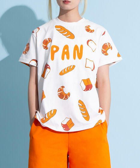 フード総柄Tシャツ（PAN）[商品：PN21SS-029] - PUNYUS Online Store