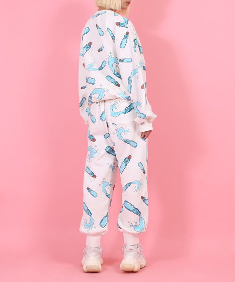 フード総柄スウェットパンツ(RAMUNE)[商品：PN21SS-032-3R