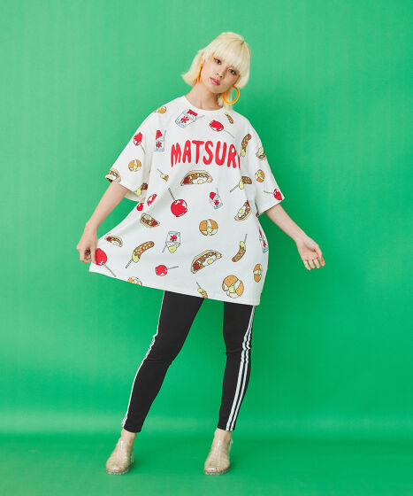 新品　プニュズ　祭Tシャツ　サイズ3 PUNYUS tシャツ 祭り総柄Tシャツ(MATSURI) レディース メンズ