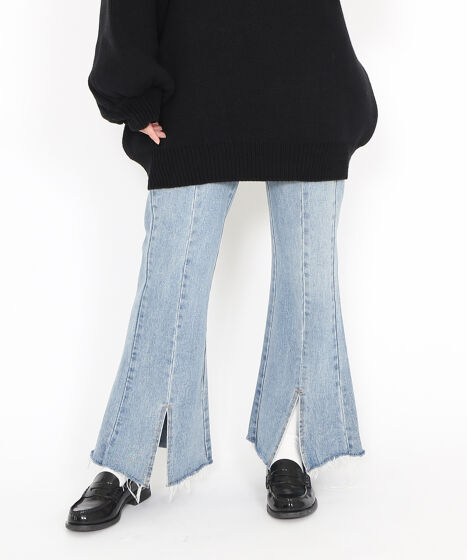 フレアデニム コウベレタス KOBE LETTUCE [ プチレタス ]センターシームフレアデニム