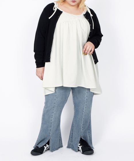 フロントスリットデニムフレアパンツ[商品：PN22SS-009] - PUNYUS