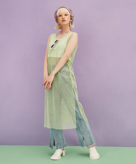 2WAYメッシュスリットワンピース[商品：PN22SS-087] - PUNYUS