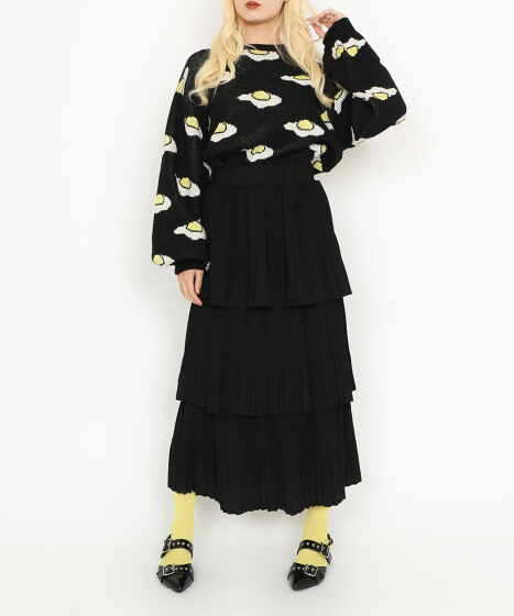 プリーツティアードロングスカート[商品：PN23AW-011] - PUNYUS Online