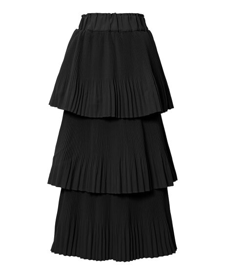 プリーツティアードロングスカート[商品：PN23AW-011] - PUNYUS