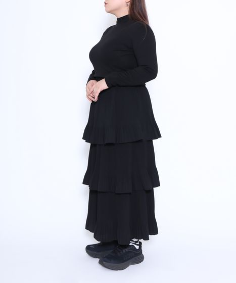 プリーツティアードロングスカート[商品：PN23AW-011] - PUNYUS Online