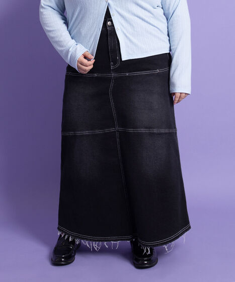 デザインデニムロングスカート[商品：PN23AW-013] - PUNYUS Online