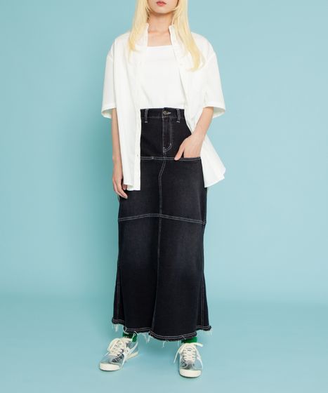 デザインデニムロングスカート[商品：PN23AW-013] - PUNYUS Online