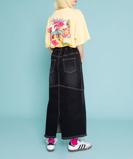 perverze デニムスカート Wrinkle Knit Twin Skirt/Navy｜PERVERZE | パーバーズの公式