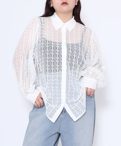 パフスリーブレースシャツ[商品：PN23AW-021] - PUNYUS Online Store 