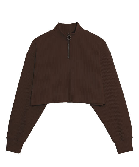 ハーフZIPクロップドトップ[商品：PN23AW-024-1] - PUNYUS