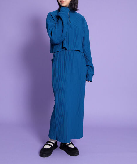 ハーフZIPクロップドトップ[商品：PN23AW-024-1] - PUNYUS