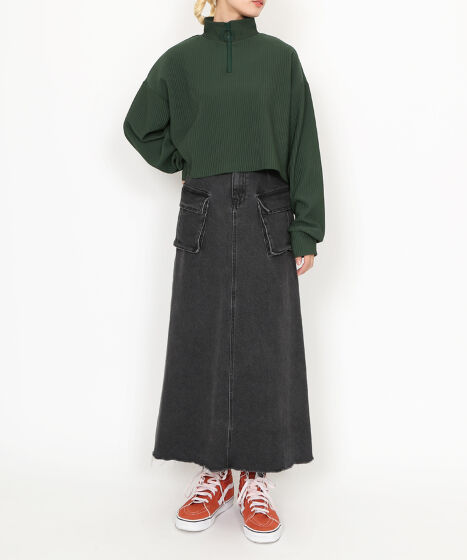 ハーフZIPクロップドトップ[商品：PN23AW-024-1] - PUNYUS