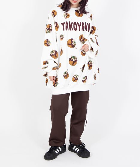たこ焼き総柄スウェット[商品：PN23AW-026] - PUNYUS Online Store