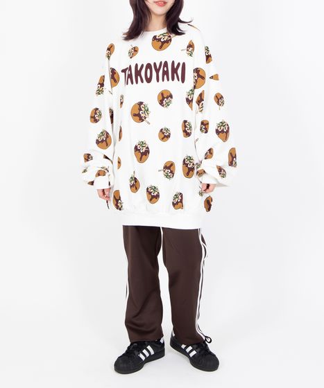 最終値下げラスト1！ PUNYUS 大阪限定品!!たこ焼き トップス3★ PUNYUS（プニュズ） tシャツ たこ焼き総柄Tシャツ レディース メンズ