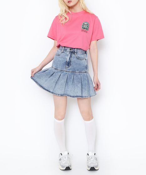 プリーツヘムデニムミニスカート[商品：PN23SS-019] - PUNYUS Online