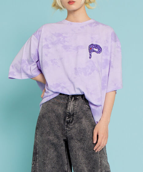 tシャツ パンサー刺繍タイダイＴシャツ レディース メンズ パンサー刺繍タイダイTシャツ[商品：PN23SS-038] - PUNYUS