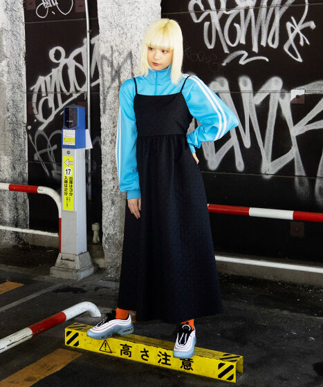 ブルートリック　キャミワンピース　サイズFREE BlueTrick】 レディース キャミワンピース (デニム/ブラック