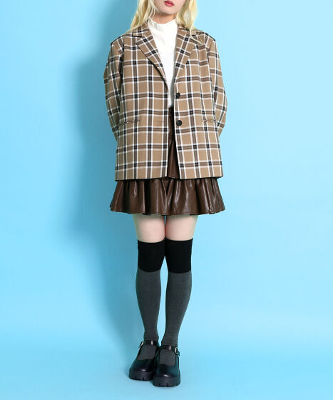 【美品】レッドイヤー　ブルゾン　シルクネップ　シワ加工　茶色　M　23SS　希少 美品】レッドイヤー ブルゾン シルクネップ シワ加工 茶色 M