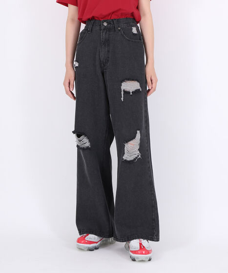 ダメージデニムバギーパンツ[商品：PN23SS-082] - PUNYUS Online