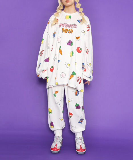 10th anniversary総柄ビッグロンT[商品：PN24AW-001] - PUNYUS